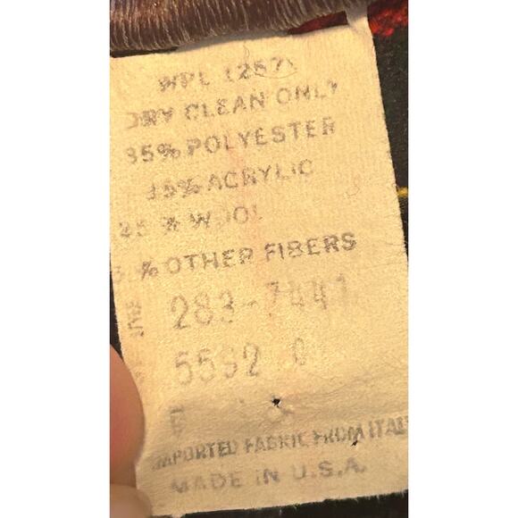 GUC Vintage Worthington Pleated Plaid Knee Length Skirt Made in USA Size M/L - Picture 4 of 5